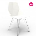 Conjunto de 4 cadeiras FAZ Vondom branco