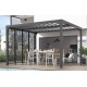 Lame orientabili bioclimatiche Pergola 11m2 e facciata Brise-Vue 3,6 m