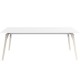 Table Vondom Faz Wood Plateau 200x90 Blanc et Pieds Chêne Blanchi