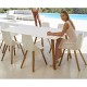 Tafel Vondom Faz Wood Plateau 200x90 Wit en Voeten Naturel Eiken