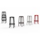 Lot de 4 tabourets hauts Brooklyn Vondom hauteur d'assise 66 gris tourterelle