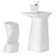 Lot de 2 Tabourets de bar Vondom Moma High hauteur d'assise 74 blanc