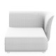 Sofa méridienne gauche Suave Vondom tissu déperlant blanc Snow 1041