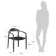 Lot de 2 chaises avec accoudoir en eucalyptus noir et naturel KosyForm