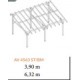 Carport Monopentre en Bois 22m2 avec Toit Habrita