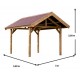 Holzcarport 18m2 mit Habrita Dach