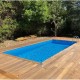 Piscine Bois Ubbink Linea 350x650 H150 Liner Bleu