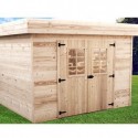 Wooden garden shed Habrita 14.75 m2 with flat roof