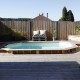 Pool Wood Ubbink Azura 400x750 H130 Liner Azul