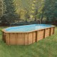 Zwembad Hout Ubbink Azura 400x750 H130 Liner Blauw