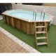 Piscine Bois Ubbink Océa 355x550 H120cm Liner Gris