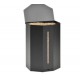 Quartz Wood Pellet Storage with Castors Black Frosted Nineteen Design