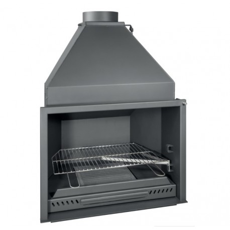 Ferlux Holzofen mit Forno 60 Backofen aus 16kW Stahl mit Glas