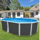 Round above ground pool TOI Prestigio white 350x132 with complete kit