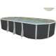 Piscina acima do solo TOI Ibiza Oval 915x457x132 com kit completo Antracite