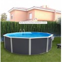 Piscina acima do solo TOI Canarias redonda 460xH120 com kit completo Antracite