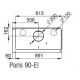 Inserto in legno angolare smaltato sinistro Bronpi Paris 90-EI Vision 14kW con turbina