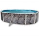 Piscina acima do solo TOI Stone Grey oval 550x366xH120 com kit completo