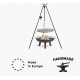 Brasero y trípode Port Cook King 100cm con parrilla de acero inoxidable