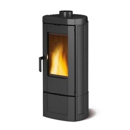 Bronpi Dover 9kW round wood stove with pyre