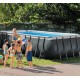 Above ground pool TOI Magnum round 350x132 Compact Anthracite