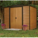 Habrita Metal Garden Shed 254x181xh201 Porte Scorrevoli