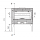 Ferlux Afar Cast Iron Wood-Burning Stove on Floor 15.9 kW