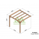 Anlehnpergola aus rohem Holz Burgos 3x3m 9m2