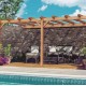 Pergola adossée en bois brut Palma 3x3m 9m2