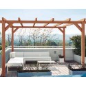 Freistehende Pergola aus Holz Sitges 400x300cm 12m2