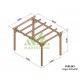 Pérgola exenta de madera Sitges 400x300cm 12m2