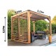 Habrita houten pergola met afneembaar dak en zijkant 313x234xH217 Veneto