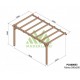 Lean-to pergola in raw wood Palma 5x3m 15m2