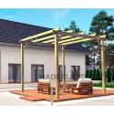 Vrijstaande pergola in massief hout Madrid 3x3m 9m2