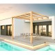 Burgos Raw Wood Lean-to Pergola 5x4m 20m2