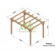 Valencia Pergola autoportante in legno massello 4x3m 12m2