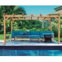 Valencia 4x4m 16m2 freestanding solid wood pergola