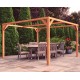 Pergola autoportée en bois brut Tarragona 4x4m 16m2