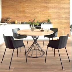 Ronde Tafel 120 Natuurlijk Hout Inu VeryForma