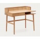 Table de Bureau bois de frêne et rotin 105x62 Axi VeryForma