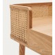 Table de Bureau bois de frêne et rotin 105x62 Axi VeryForma