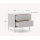 Natural Wood Bedside Table 50x55 Leni VeryForma