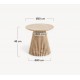 Natural teak wood side table Jet 50 cm VeryForma