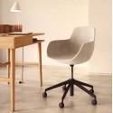 Beige and aluminium office chair with matt black finish Tisia VeryForma