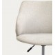 Light grey office chair with matt white steel legs Nara VeryForma