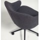 Dark grey office chair with matt black steel legs Nara VeryForma