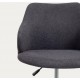 Dark grey office chair with matt black steel legs Nara VeryForma