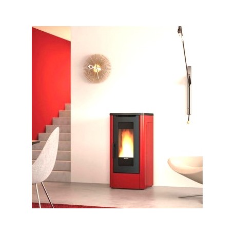 La Nordica Extraflame Dahiana VFS 10 kW Stufa a Pellet Ventilata Rosso Borgogna