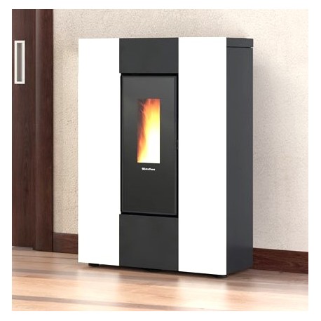 Fogão a Pellets Estreito La Nordica Extraflame Marilena Plus AD 8kW Preto