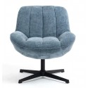 Fauteuil Ena tissu Bleu Pivotant VeryForma